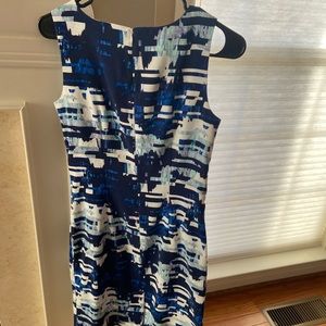 Mario serrani blue & white dress